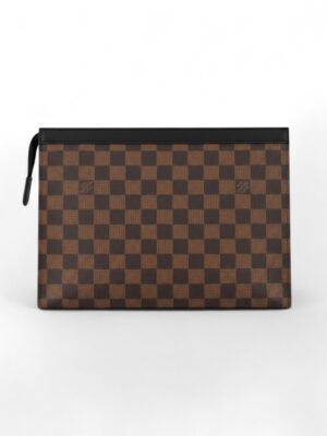 Louis Vuitton Damier azur Pochette Voyage MM clutch + Brand Box, size 26*20