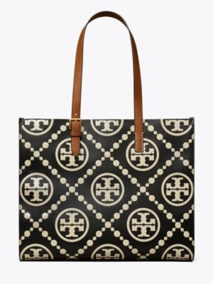 Tory Burch T MONOGRAM CONTRAST EMBOSSED TOTE , size 32*26