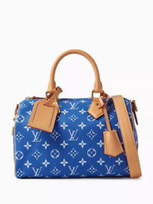 Louis VuittonCalfskin Monogram Speedy P9 Bandouliere 25 Blue 
 , size 26*19 .. ofr