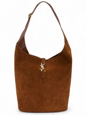 SAINT LAURENT
Le 5 a 7 Hobo suede bucket bag , size  30*25