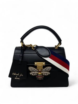 Gucci Queen Margaret Bee Blind For Love Black + Brand Box , size 25*20
