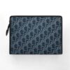 Christian Dior Clutch Denim Oblique 30 Montaigne Dea Pouch Blue + Brand Box , size 26*20 - Thumbnail Image 2