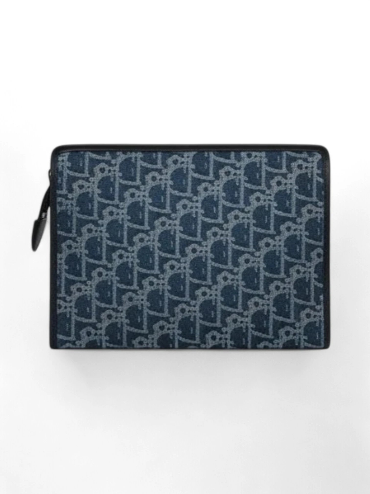 ⁦Christian Dior Clutch Denim Oblique 30 Montaigne Dea Pouch Blue + Brand Box , size 26*20⁩ - الصورة ⁦2⁩