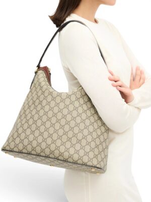 GUCCI GG Brown Supreme Hobo Linea A Bag , Size 36*30 .. ofr