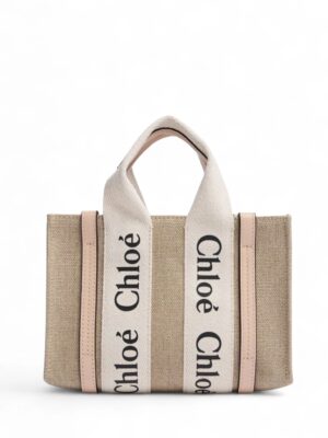 Chloe Mini woody canvas top handle bag ,  size 19*15 .. ofr