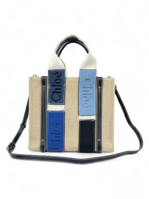 Chloe small Woody  Logo Patches Tote Bag , size 26*20 .. Ofr