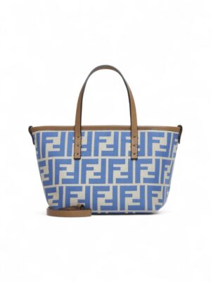 Fendi Light Blue Ff Jacquard Mini Bag + Brand Box , size 20*15 .. ofr