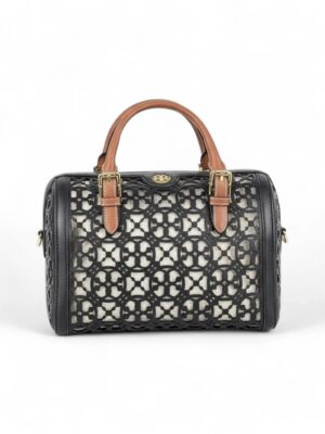 Tory Burch T Monogram Laser Cut Barrel Petite Bag + Brand Box , size 33*17 .. ofr