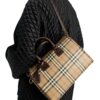 Burberry Bowling Medium Burberry Check top handle bag + Dust cover , size 29*18 - Thumbnail Image 6