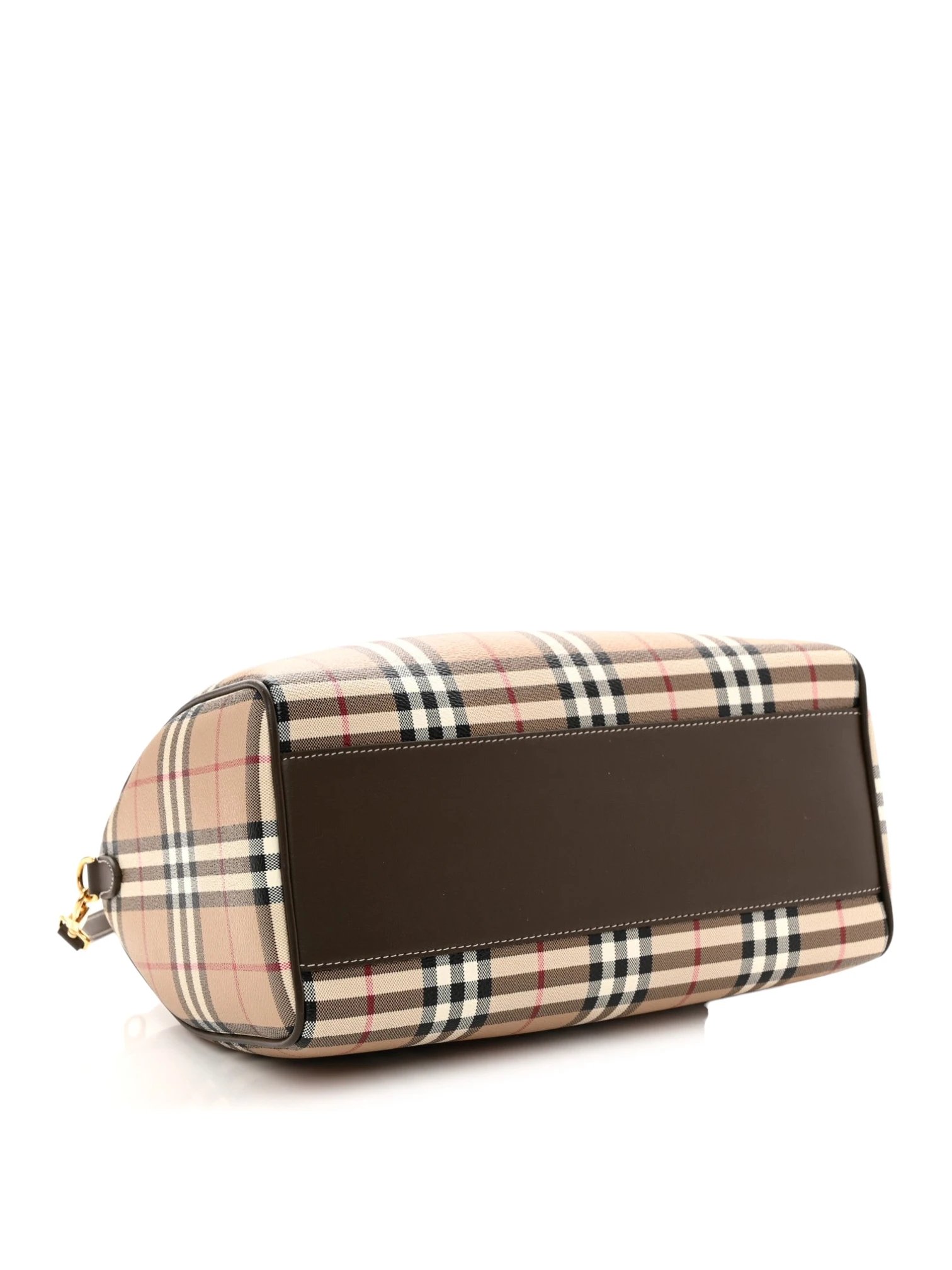 Burberry Bowling Medium Burberry Check top handle bag + Dust cover , size 29*18 - الصورة 5