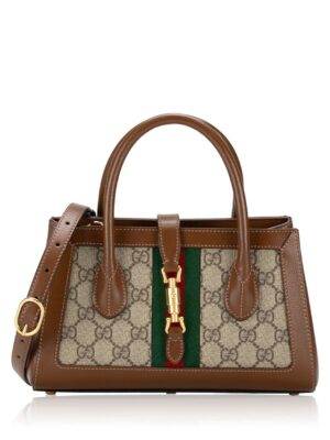 Gucci
GG Supreme Web Jackie 1961 Small Tote Beige Ebony Brown Sugar + Brand Box, size 24*15