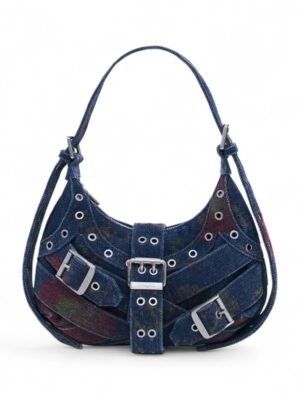 DESIGUAL Medium printed denim bag
 with adjustable handle , size 25*15