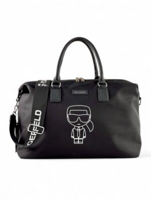 KARL LAGERFELD Nylon Duffle Black  , size 44*27