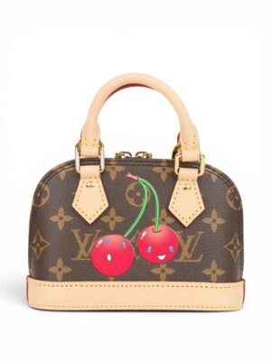 Louis Vuitton X Takashi Murakami Nano Alma Cherry Monogram + Brand Box , size 18*13