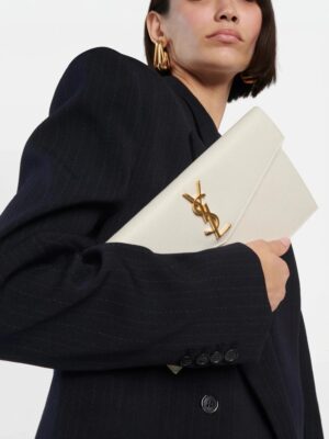 SAINT LAURENT Uptown  Clutch caviar leather + Brand Box , size  27*16