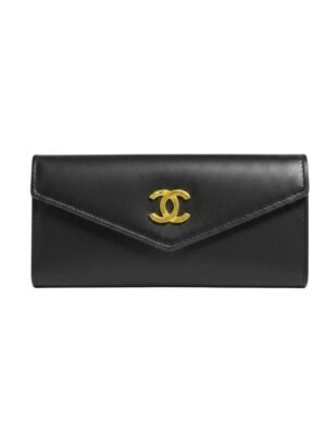 chanel black CC wallet + Brand Box , size 19*10