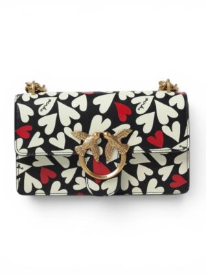 PINKO  Love bag with heart print + Brand Box , size 26*15