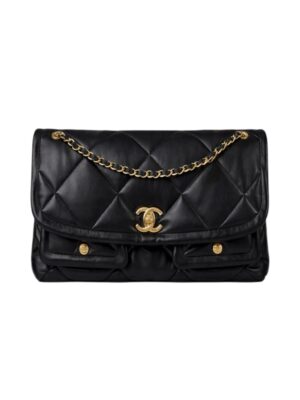 Chanel 19 Large Flap Bagwith Mixed Metal Chain + Dust cover , size 34*20