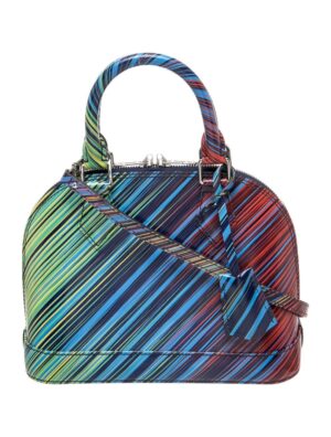 Louis Vuitton Epi Tropical Alma BB Handbag Blue Multiple colors + Brand Box , size 23*17
