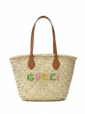 GUCCI Summer Raffia Tote Bag , size 38*26