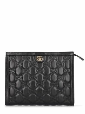 GUCCI GG Matelasse Leather Pouch + Brand Box, size 27*20