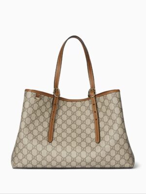 Gucci GG Emblem Medium Tote Bag in Monogram Canvas , size 35*25