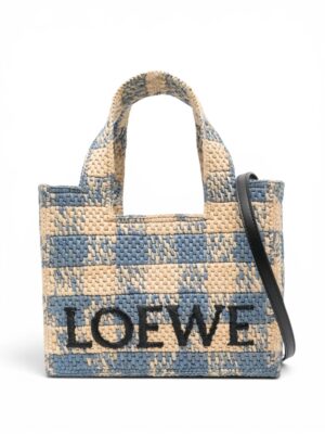 LOEWE  small  Font  Tote Bag Raffia  + Brand Box , size 25*20