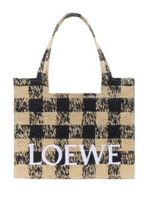 LOEWE Medium Loewe Font Tote Raffia + Brand Box , size 30*25