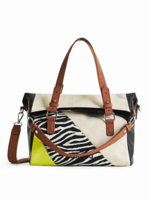Desigual Animal patchwork handbag , size 29*21