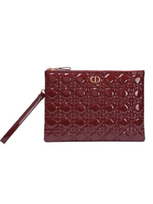 Christian Dior 
Black Caro Daily Pouch in patent leather  , size 26*20