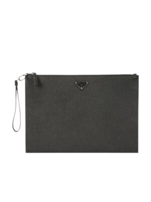 Prada
Logoed flat leather clutch pouch + Brand Box , size 29*19