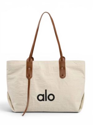Alo Yoga Letter Canvas Shoulder Bag , size 38*30