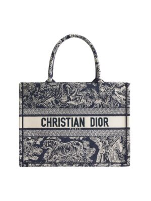 Christian Dior Medium Dior  Book Tote Ecru  Toile de Jouy Embroidery + Brand Box , size 37*28