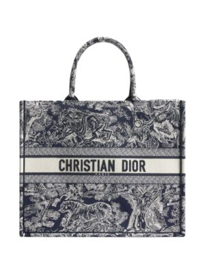 Christian Dior Large Dior Book Tote
 Toile de Jouy Reverse Embroidery + Brand Box , size 43*35