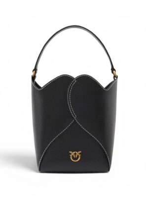 Pinko HEART Handbag  nero antique gold bucket bag + Dus cover , size 23*20