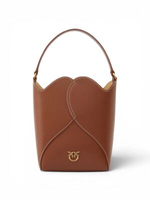 Pinko HEART Handbag  Tan Antique Gold bucket bag
+ Dus cover , size 23*20