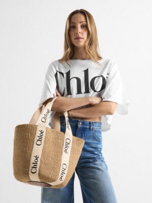 ChloeLarge Woody Basket Bag , size 29*26