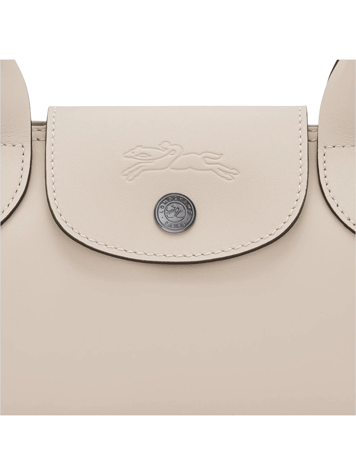 ⁦Longchamp
Medium Le Pliage Xtra Bag in Leather white , size 40*27⁩ - الصورة ⁦3⁩