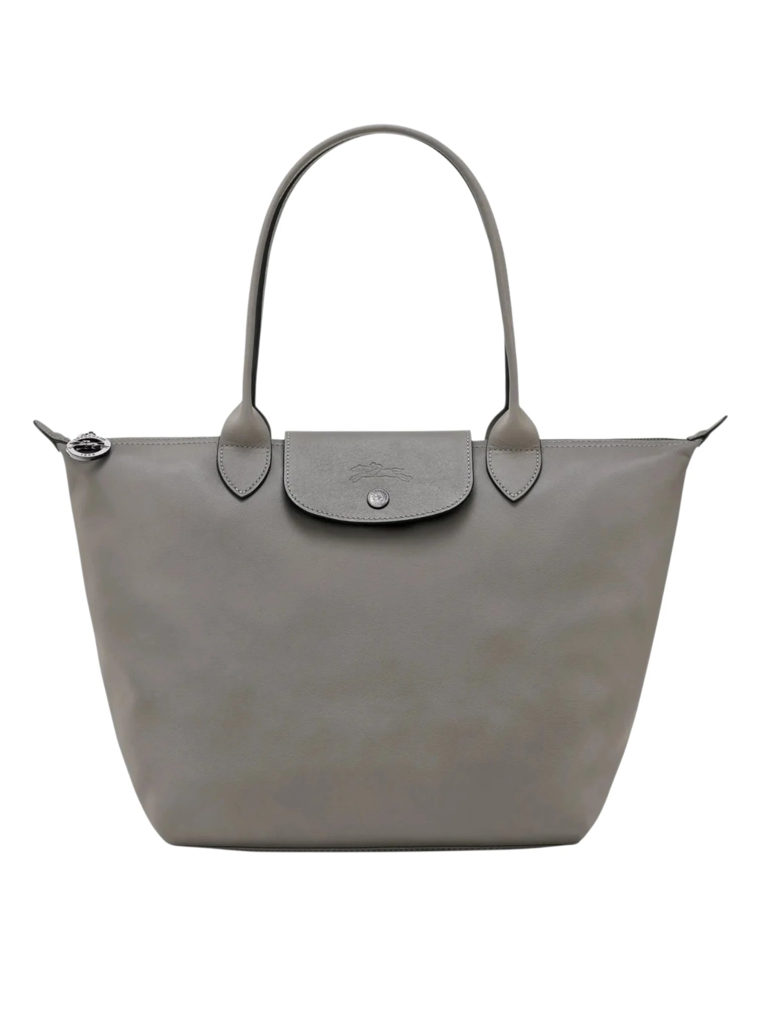 ⁦Longchamp
Medium Le Pliage Xtra Bag in Leather Gray , size 40*27⁩ - الصورة ⁦1⁩