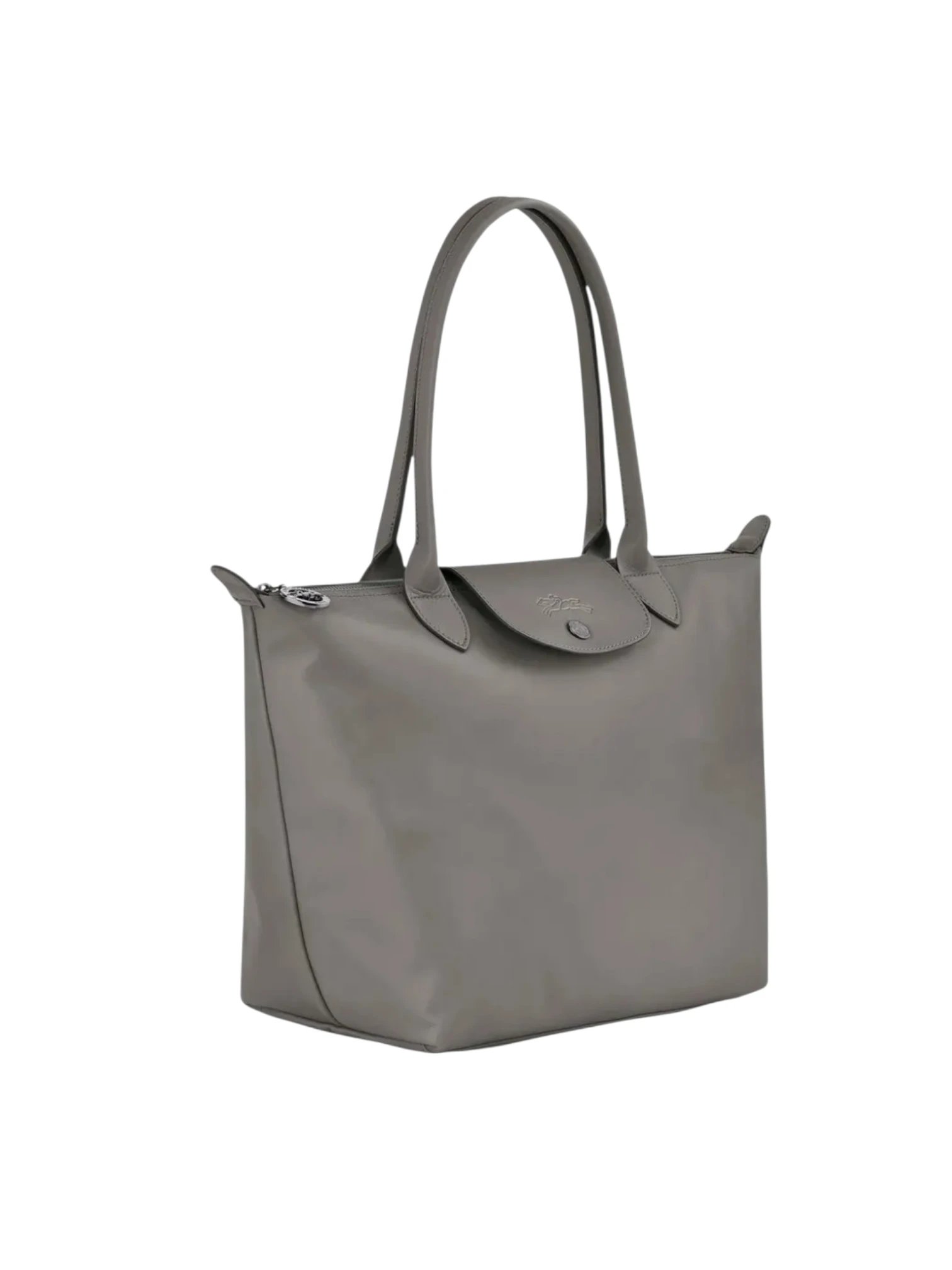 ⁦Longchamp
Medium Le Pliage Xtra Bag in Leather Gray , size 40*27⁩ - الصورة ⁦2⁩