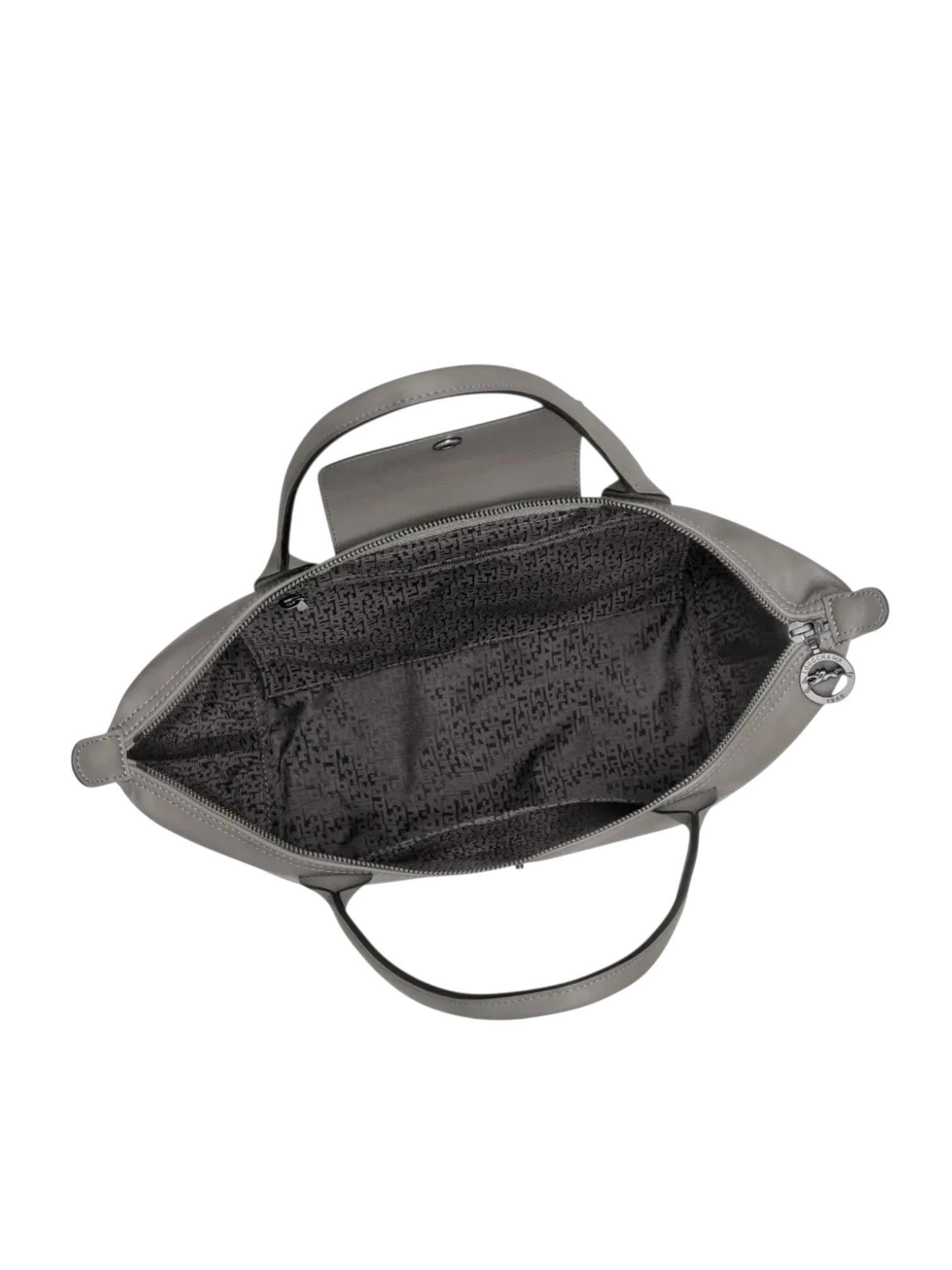 ⁦Longchamp
Medium Le Pliage Xtra Bag in Leather Gray , size 40*27⁩ - الصورة ⁦5⁩
