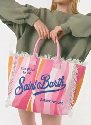 MC2 Saint Barth summer Vanity Einkaufstasche aus Denim Patchwork Baumwoll Canvas , size 55*30