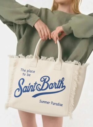 MC2 Saint Barth summer Vanity Einkaufstasche aus Denim Patchwork Baumwoll Canvas , size 55*30