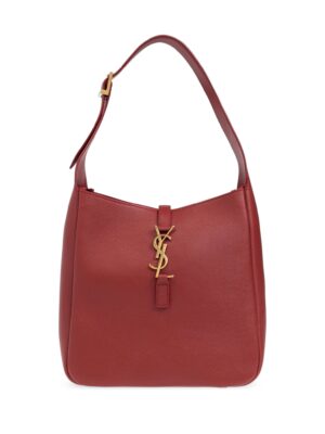 SAINT LAURENT LE5 A7 LEATHER HOBO BAG + Brand Box , size 22*22