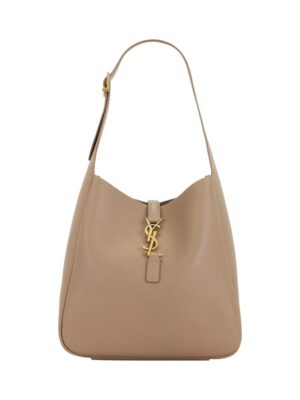 SAINT LAURENT LE5 A7 LEATHER HOBO BAG + Brand Box , size 22*22