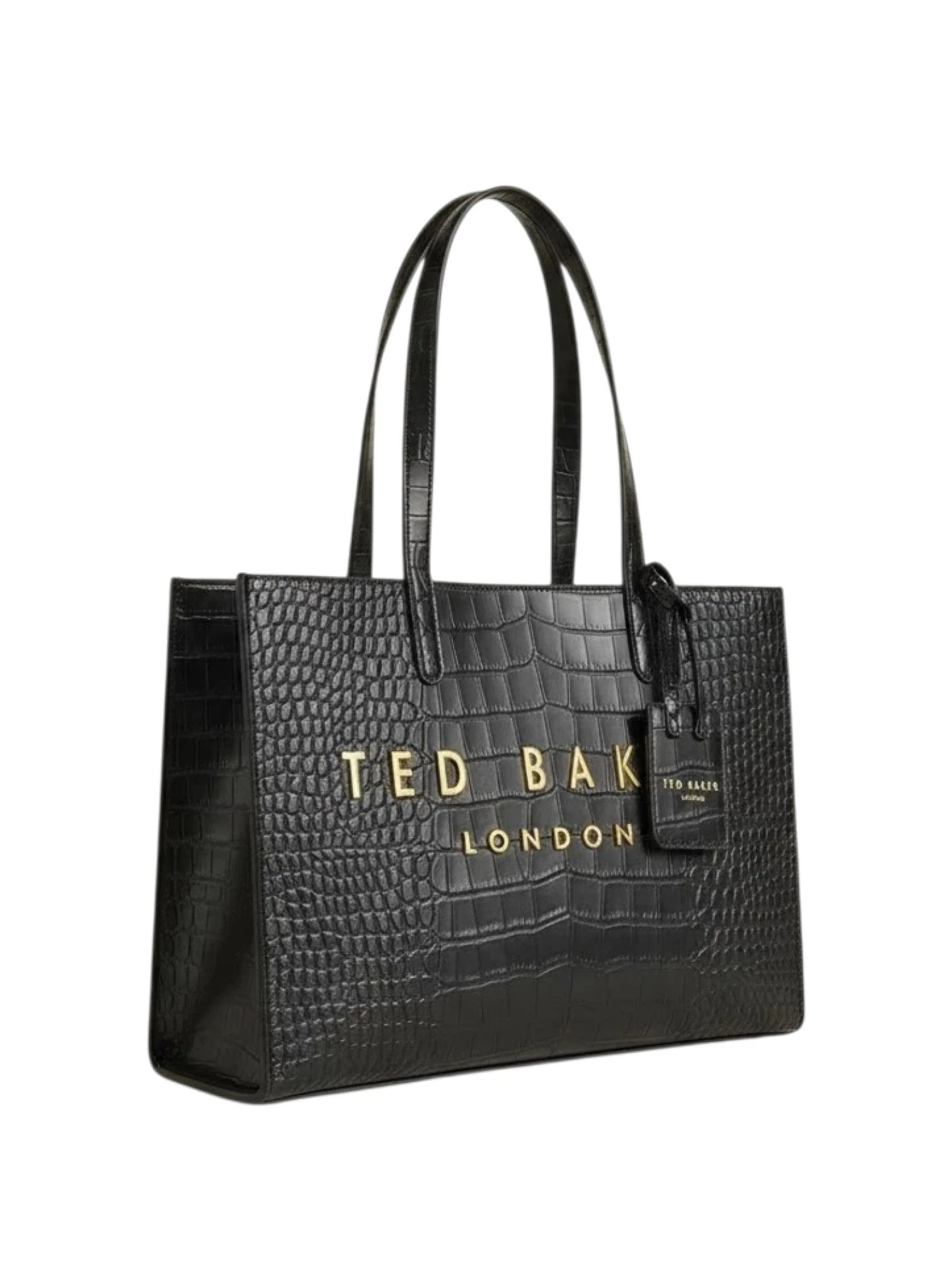 ⁦Ted Baker
croc embossed  tote + Dust cover , size 40*30⁩ - الصورة ⁦2⁩