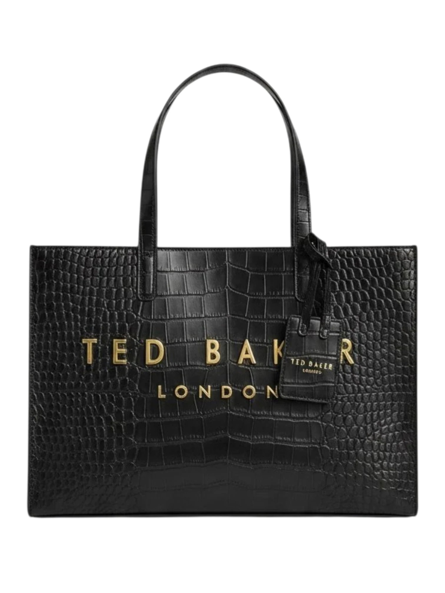 ⁦Ted Baker
croc embossed  tote + Dust cover , size 40*30⁩ - الصورة ⁦1⁩