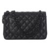 Chanel Jumbo Double Flap So Black caviar leather , size 30*19 - Thumbnail Image 5