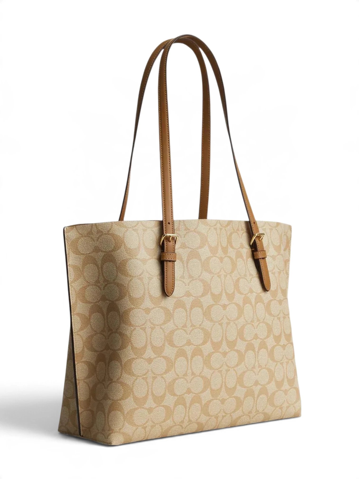 ⁦COACH Mollie Tote bag in signature , size 38*27⁩ - الصورة ⁦2⁩
