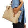 COACH Mollie Tote bag in signature , size 38*27 - Thumbnail Image 4